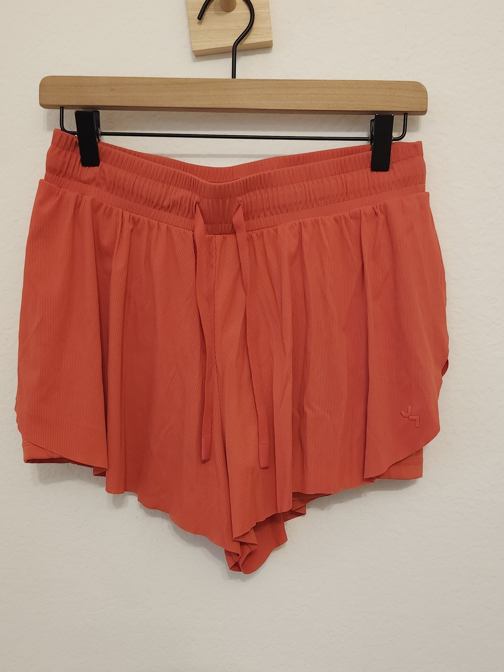 JoyLab Orange Double Layer Flutter Running Shorts - Medium